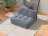Convertible Corduroy Lounge Chair with Tufted Design, Full Foam Support, Fold-Out Sleeper & 60316338