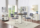 Grey and White Padded Counter Height Chair B062P209230