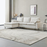 ZUN L-Shaped linen sectional sofa with right chaise,living room ,bedroom,office. 83756926