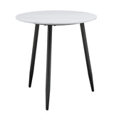 Modern Style Nesting Cocktail Tables and Side Table 3-Piece Occasional Table Set Black Metal Legs B011P232143