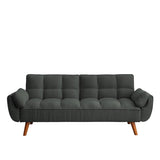 New Design Linen Sofa Furniture Adjustable Backrest Easily Assembled Recliners-DARK GRAY 22240447