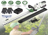 Cordless Grass Trimmer with 20000 RPM Motor, 2600mAh Battery, Dual-Action Steel Blade Hedge 05504013