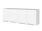 Stockton Rectangle Four Swing Doors Wall Cabinet White B06280442