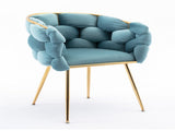 Luxury modern simple leisure velvet single sofa chair bedroom lazy person household dresser stool W117067859