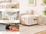 Laundry Baskets,Collapsible Laundry Basket with Wheels,Removable Lined for Easy Cleaning Storage 73742305
