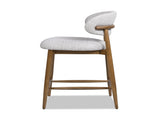 Locke 26.5" Modern Upholstered Counter Stool with Wood Frame, Salt & Pepper Boucle B2719P238400