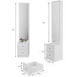 Length 11.8" x Width 15.7" x Height 63" Simple Stylish Dressing Mirror Full Body Mirror W3258P311361