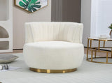 COOLMORE 360 Degree Swivel Cuddle Barrel Accent Sofa Chairs, Round Armchairs with Wide Upholstered, W395P232985