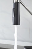 ZUN Matte Black Kitchen Faucet with Soap Dispenser Single Handle Kitchen Sink Faucet with Pull Down 48168484