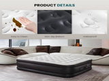 18" Twin Air Mattress with Built in Pump Quick Inflate Deflate Airbed for Home Camping, Black 10504814