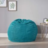 Kenli Modern Corduroy Polyester 3 Foot Bean Bag Chair, Dark Teal N778P185638D