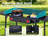 Double Burner Outdoor Propane Camp Stove, 75,000 BTU per Burner, 20 PSI Regulator, CSA Certified, 38000853