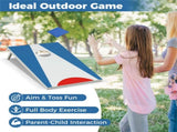3'x2' Cornhole Board Set with 8 Bean Bags, Foldable Portable Outdoor Tossing Game BlueRedWhite 36988596