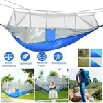 ZUN Camping Hammock, Portable Double Hammock with Net,600lbs Load 2 Persons Hammock w/Mosquito Net 83835081