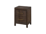 Modern Style 2-Drawer Nightstand Made with Wood in Walnut B009139178