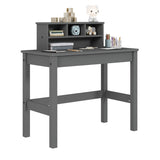 Grey Writing Desk with Hutch B062P209417