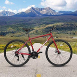 ZUN A27305 700c Ecarpat Road Bike, 21-Speed Disc Brakes, Carbon Steel Frame Bike ,Racing Bike City W2563P169844