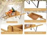 2 In 1 Wheelbarrow PlanterWooden Wagon Planter with 9 Magnetic Accessories for Garden Yard 69706823