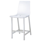 Clear and Chrome Counter Height Stools B062P153519