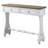 Antique White 2-drawer Console Table B062P185735