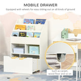 ZUN Kids Shelf Book/Storage Cabinet-White 19517984