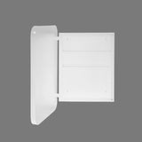 16x24 Inch Recessed White Metal Framed Medicine Cabinet with Mirror and Adjustable Shelves Black W1435142930