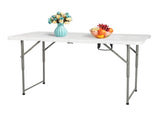 4ft Foldable Lift Patio Plastic Table White 36998812