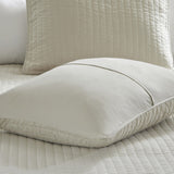3 Piece Quilt Set Cream King/Cal King B035129046