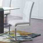 ZUN ALTIS FABRIC WHITE DINING CHAIRS B201P264148