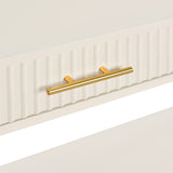 U_STYLE High-Quality Entryway Console Table with Vertical Stripe Drawers, Long Legs,Suitable for N711P190531K