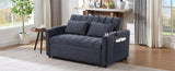 55.9" Convertible Sofa Bed Loveseat Sofa with Three USB Ports, Two Side Pockets, Two Cup Holders and WF322620AAC