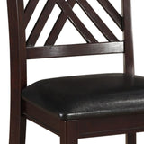 Black and Espresso Cross Back Side Chairs B062P186534
