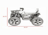Yellow 12V Kids Electric ATV Recharging Ride-on Quad with Realistic Headlights & Wide Traction 24554687