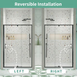 32-36" W x 72" H Piovt Swing Glass Shower Door,Pivot Frame Sliding Shower Door with 1/4" Clear W2122P298100