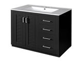30'' Bathroom Vanity with Ceramic Sink Combo, Solid Wood Frame Bathroom Storage Cabinet, N710P191947B