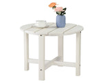 46*46*46cm Single Layer Round HDPE Side Table White 64319396