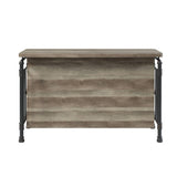 Antique Oak and Sandy Grey 5-Shelf Kitchen Island B062P209301