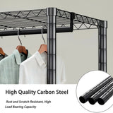 Heavy Duty Garment Rack, Freestanding Closet Organizer, Portable Wardrobe Clothes Rack, Adjustable W3204P318297