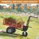 Wheelbarrow Utility Cart Electric Powered Cart 48V28Ah 500W Capacity 500lbs Material Hauler ET301713RDF