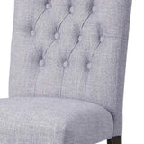 Grey and Grey Oak Side Chair with Button Tufted B062P182719