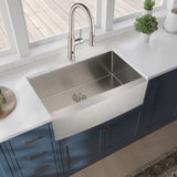 33"x21"x10"Farmhouse Apron Single Bowl Stainless Steel Kitchen Sink W2898P228896