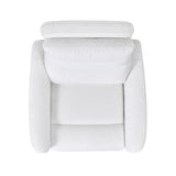 ZUN Bloomy 35.5" High-Back Power Recliner Motion Chair, Chiffon White Boucle B2719P238500