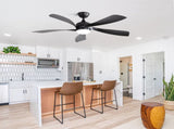 52 Inch Low Profile Ceiling Fan with Lights Remote Control,Quiet DC Motor for Patio Living Room W934P147091