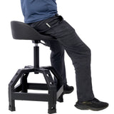 Pneumatic 360 Degree Swivel Stool, Mechanics Rolling Creeper Seat, Heavy Duty Mechanics Stool,black 36433541