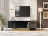 VIBE HAUS 66.7'' Light Luxury TV Stand for TVs up to 70 Inches, Modern TV Cabinet with Metal Legs, 1 N724P321446B