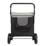 ZUN Dog Stroller for Medium to Large Dogs, Foldable Dog Wagon with 4 Wheels, Adjustable Handle, Bid Dog 77943389