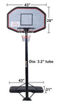 ZUN Basketball Hoop System Height Adjustable Basketball Stand for Teens Adults Indoor Outdoor w/Wheels, 72578821