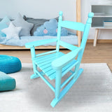 ZUN Children's rocking light Light Blue chair- Indoor or Outdoor -Suitable for kids-Durable 91426325