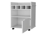 Hannah White 1-Door Bar Cart B062P175047