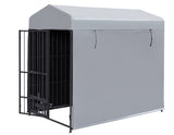 ZUN Large Dog Kennel Outdoor Pet Pens Dogs Run Enclosure Animal Hutch Metal Coop Fence with Roof W1820P172862